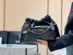 CC 19 HOBO BAG 43CM BLACK GOATSKIN SILVER HARDWARE - Image 7