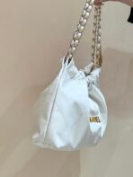 CC 19 HOBO BAG 43CM WHITE GOATSKIN GOLD HARDWARE - Image 4