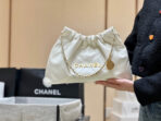 CC 19 HOBO BAG 43CM WHITE GOATSKIN GOLD HARDWARE - Image 6