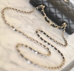 FLAP BAG 23 BLACK LAMBSKIN GOLD HARDWARE TOPHAND - Image 8