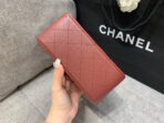 MINI SQUARE FLAP BAG 17CM BURGUNDY LAMBSKIN GOLD HARDWARE - Image 6