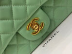 MINI SQUARE FLAP BAG 17CM LIGHT GREEN LAMBSKIN GOLD HARDWARE - Image 5