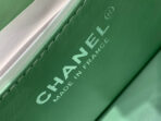 MINI SQUARE FLAP BAG 17CM LIGHT GREEN LAMBSKIN SILVER HARDWARE - Image 9