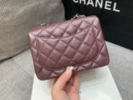 MINI SQUARE FLAP BAG 17CM CHOCOLATE CAVIAR SILVER HARDWARE - Image 7
