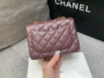 MINI SQUARE FLAP BAG 17CM CHOCOLATE CAVIAR GOLD HARDWARE - Image 5