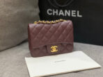 MINI SQUARE FLAP BAG 17CM CHOCOLATE CAVIAR GOLD HARDWARE - Image 6