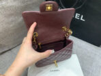 MINI SQUARE FLAP BAG 17CM CHOCOLATE CAVIAR GOLD HARDWARE - Image 7