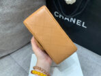 MINI SQUARE FLAP BAG 17CM BROWN LAMBSKIN GOLD HARDWARE - Image 5