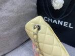 MINI SQUARE FLAP BAG 17CM YELLOW LAMBSKIN SILVER HARDWARE - Image 4