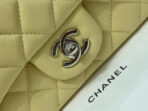 MINI SQUARE FLAP BAG 17CM YELLOW LAMBSKIN SILVER HARDWARE - Image 5