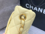 MINI SQUARE FLAP BAG 17CM YELLOW LAMBSKIN GOLD HARDWARE - Image 5