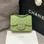 MINI SQUARE FLAP BAG 17CM GREEN CAVIAR SILVER HARDWARE - Image 2