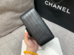 MINI SQUARE FLAP BAG 17CM BLACK LAMBSKIN CHEVRON GOLD HARDWARE - Image 6