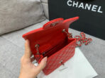 MINI SQUARE FLAP BAG 17CM RED CAVIAR SILVER HARDWARE - Image 7