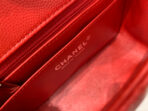 MINI SQUARE FLAP BAG 17CM RED CAVIAR SILVER HARDWARE - Image 8