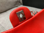 MINI SQUARE FLAP BAG 17CM RED CAVIAR SILVER HARDWARE - Image 10