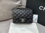 MINI SQUARE FLAP BAG 17CM BLACK CAVIAR SILVER HARDWARE - Image 3
