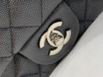 MINI SQUARE FLAP BAG 17CM BLACK CAVIAR SILVER HARDWARE - Image 4