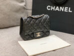 MINI SQUARE FLAP BAG 17CM BLACK CAVIAR SILVER HARDWARE - Image 5
