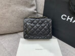 MINI SQUARE FLAP BAG 17CM BLACK CAVIAR SILVER HARDWARE - Image 9