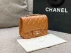 MINI SQUARE FLAP BAG 17CM BROWN CAVIAR SILVER HARDWARE - Image 3