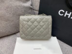 MINI SQUARE FLAP BAG 17CM GREY CAVIAR SILVER HARDWARE - Image 5
