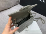 MINI SQUARE FLAP BAG 17CM GREY CAVIAR SILVER HARDWARE - Image 8