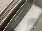MINI SQUARE FLAP BAG 17CM GREY CAVIAR SILVER HARDWARE - Image 9