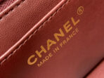 MINI RECTANGLE FLAP BAG 20CM BURGUNDY LAMBSKIN GOLD HARDWARE - Image 9