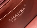 MINI RECTANGLE FLAP BAG 20CM BURGUNDY LAMBSKIN SILVER HARDWARE - Image 9