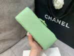 MINI RECTANGLE FLAP BAG 20CM LIME LAMBSKIN GOLD HARDWARE - Image 4