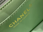 MINI RECTANGLE FLAP BAG 20CM LIME LAMBSKIN GOLD HARDWARE - Image 9
