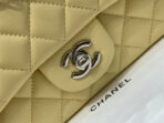 MINI RECTANGLE FLAP BAG 20CM YELLOW LAMBSKIN SILVER HARDWARE - Image 4