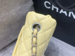 MINI RECTANGLE FLAP BAG 20CM YELLOW LAMBSKIN SILVER HARDWARE - Image 5