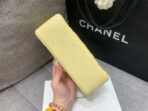 MINI RECTANGLE FLAP BAG 20CM YELLOW LAMBSKIN SILVER HARDWARE - Image 6