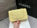 MINI RECTANGLE FLAP BAG 20CM YELLOW LAMBSKIN GOLD HARDWARE - Image 7