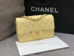 MINI RECTANGLE FLAP BAG 20CM YELLOW LAMBSKIN GOLD HARDWARE - Image 8