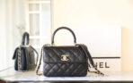 CC TRENDY 20CM BLACK LAMBSKIN GOLD HARDWARE - Image 4