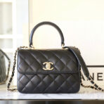CC TRENDY 20CM BLACK LAMBSKIN GOLD HARDWARE - Image 2
