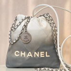 CC HOBO MINI 20CM WHITE GREY LAMBSKIN SILVER HARDWARE - Image 2