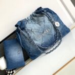 CC HOBO 39CM JEAN SILVER HARDWARE - Image 2