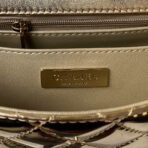 FLAP BAG MEDIUM 24CM GOLD METALIC CALFSKIN - Image 8