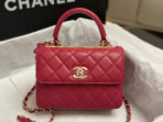 CC TRENDY 20CM RED LAMBSKIN GOLD HARDWARE - Image 3