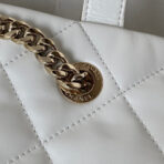 CC 19 TOTE 33CM WHITE LAMBSKIN GOLD HARDWARE - Image 5