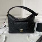 CC HOBO 28CM BLACK LAMBSKIN GOLD HARDWARE - Image 2