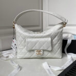 CC HOBO 28CM WHITE LAMBSKIN GOLD HARDWARE - Image 2