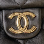 CC LARGE HOBO 37CM BLACK LAMBSKIN GOLD HARDWARE - Image 4