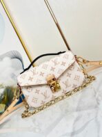 POCHETTE METIS 21.5 WHITE BROWN MONOGRAM CANVAS - Image 3