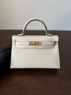 HM KELLY MINI 19 WHITE  GOLD HARDWARE - Image 3