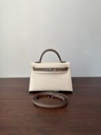 HM KELLY MINI 20 WHITE ETAIN  SILVER HARDWARE - Image 2
